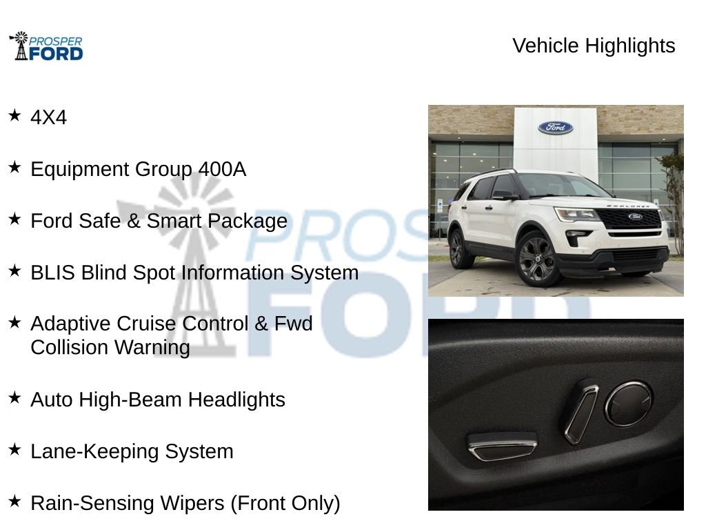 Used 2018 Ford Explorer Sport w/ Ford Safe & Smart Package AWD/4WD image 5