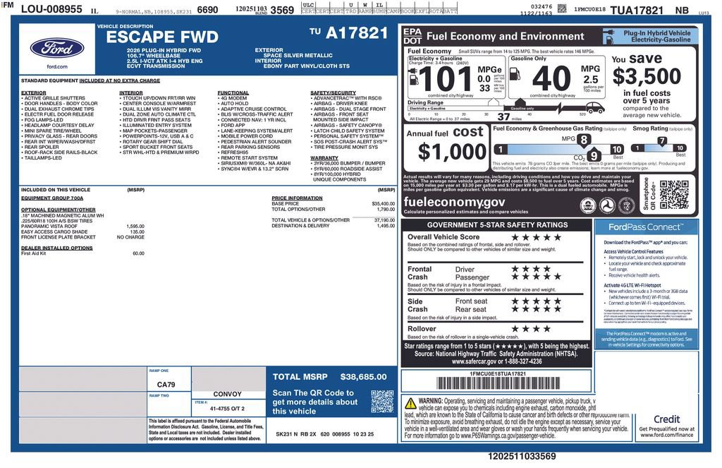 New 2026 Ford Escape SE image 10