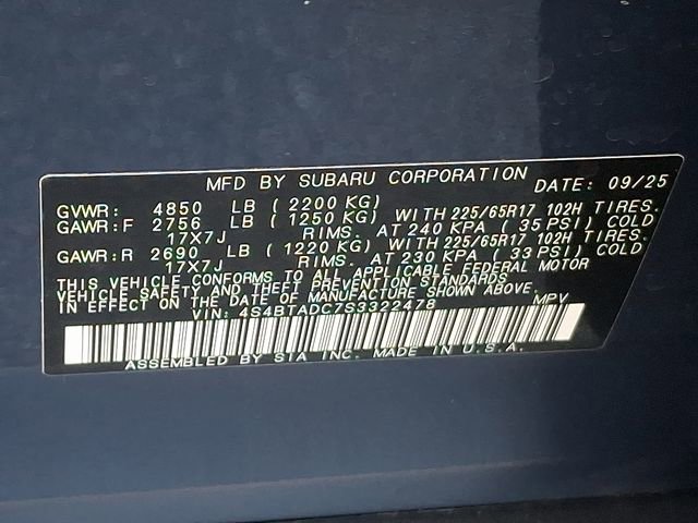 Used 2025 Subaru Outback Premium w/ Popular Package #1 image 26