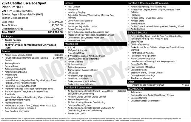 Certified 2024 Cadillac Escalade Sport Platinum AWD/4WD image 38