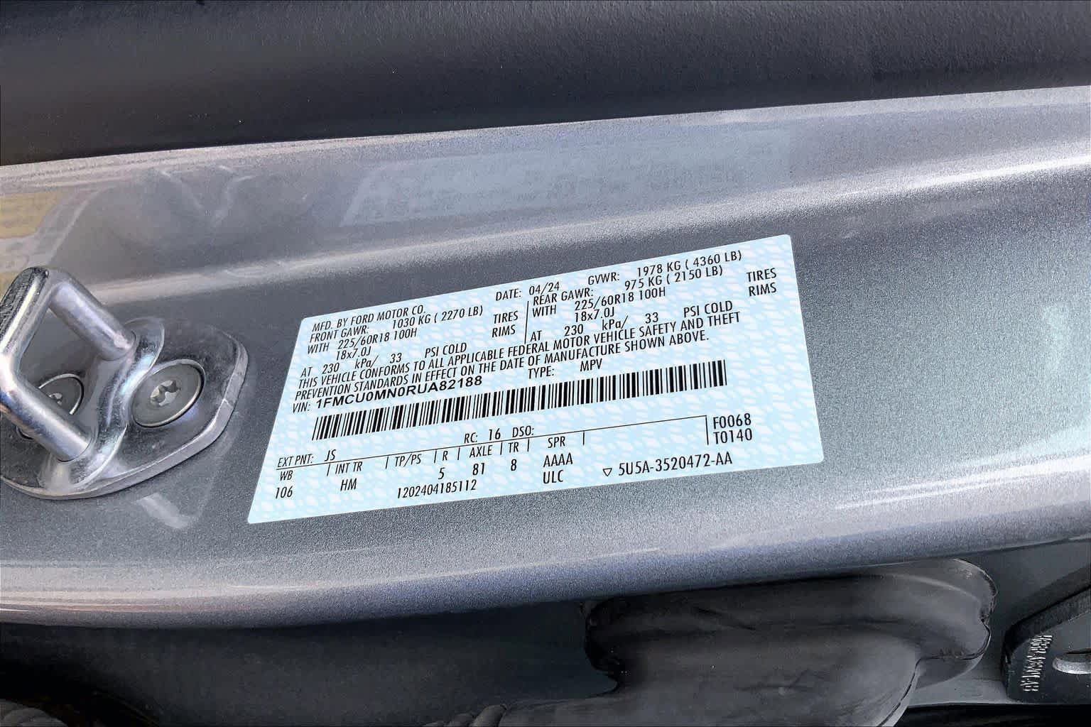 Certified 2024 Ford Escape ST-Line w/ Tech Pack #1 FWD image 32