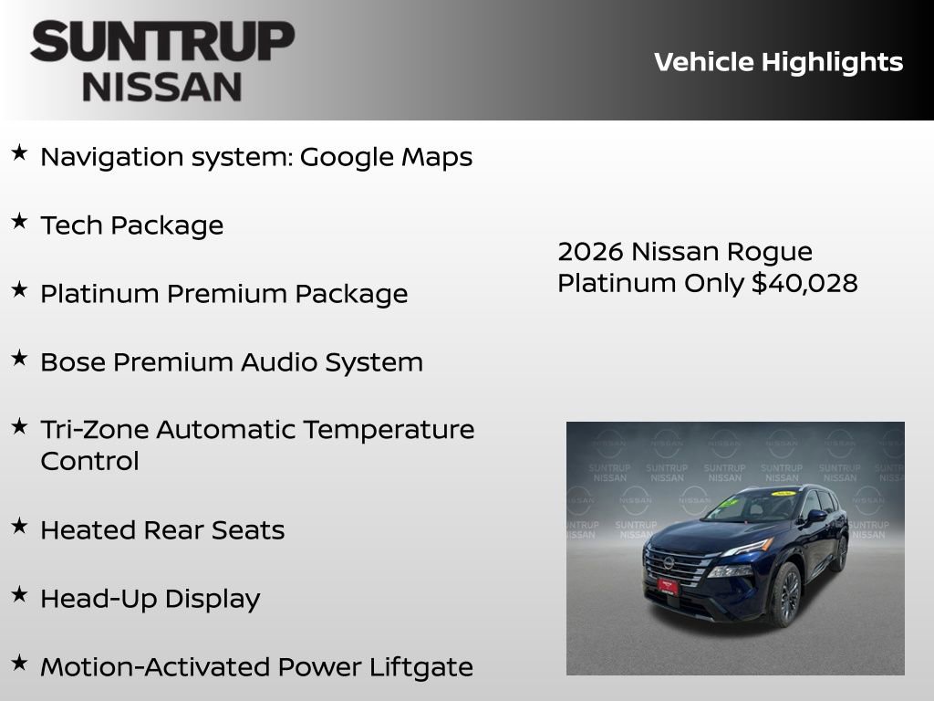 New 2026 Nissan Rogue Platinum w/ Tech Package AWD/4WD image 8
