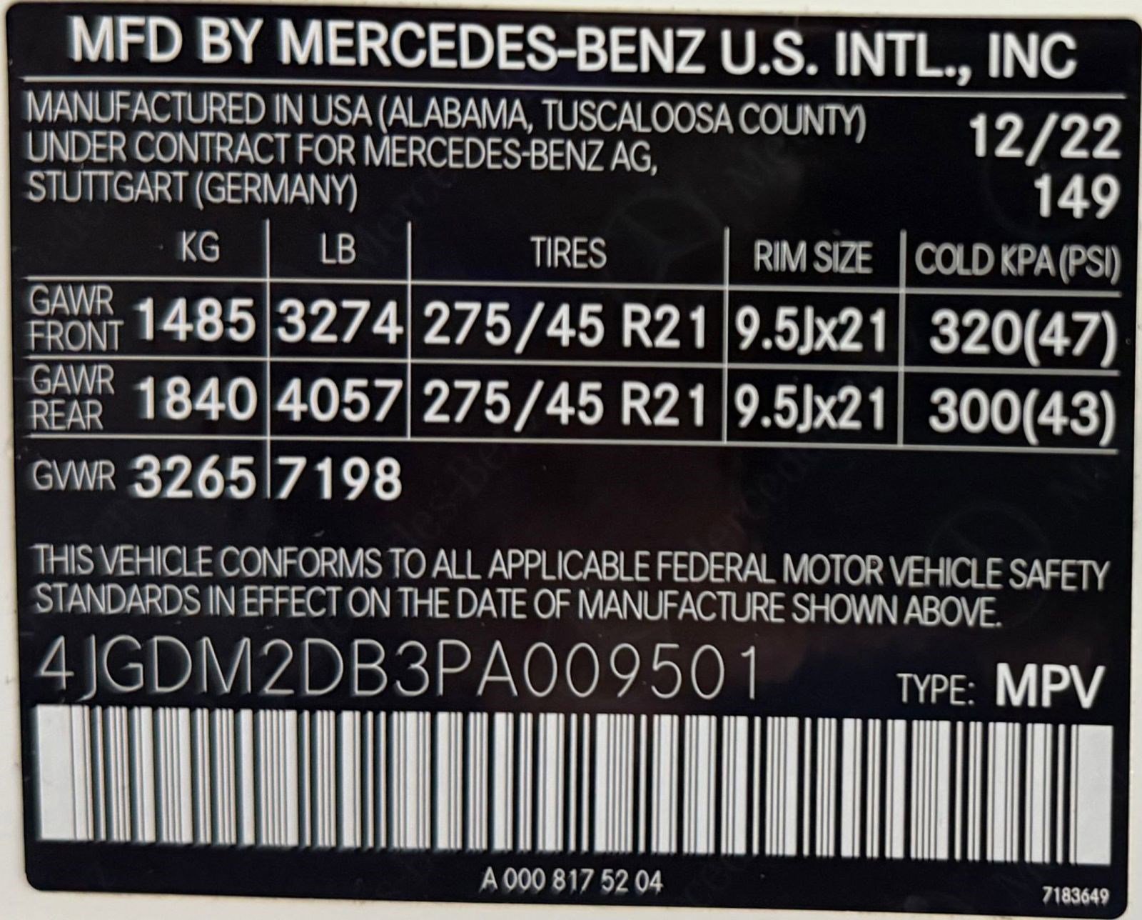 Certified 2023 Mercedes-Benz EQS 450+ SUV image 19