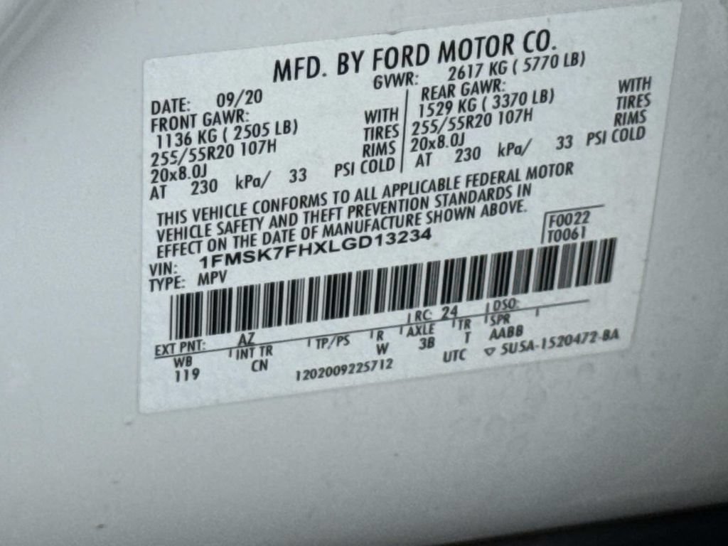 Used 2020 Ford Explorer Limited w/ Class III Trailer Tow Package RWD image 31