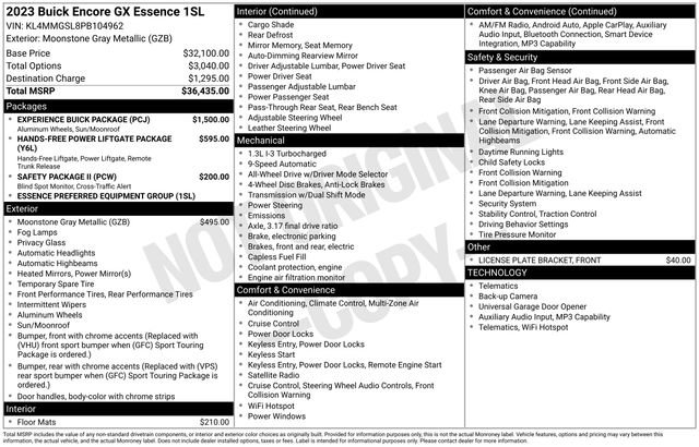 Used 2023 Buick Encore GX Essence w/ Experience Buick Package AWD/4WD image 27