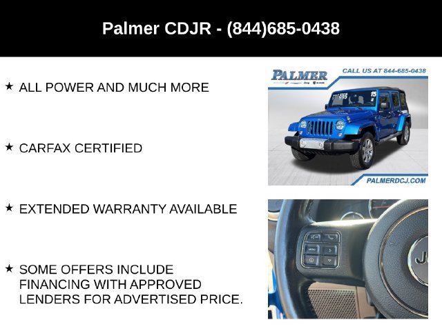 Used 2015 Jeep Wrangler Unlimited Sahara w/ Connectivity Group AWD/4WD image 18