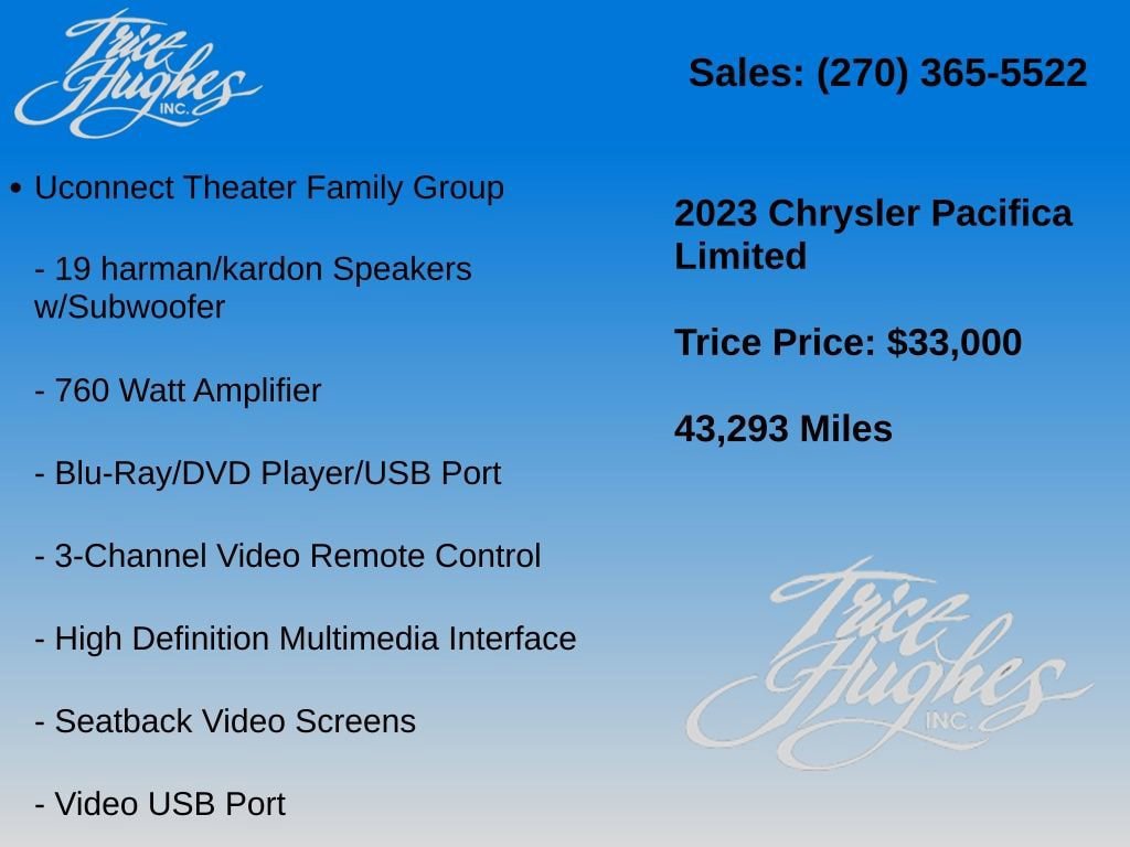 Used 2023 Chrysler Pacifica Limited w/ Uconnect Theater Family Group AWD/4WD image 14