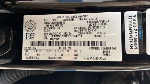 Used 2023 Ford F150 Lariat w/ Equipment Group 502A High AWD/4WD image 27