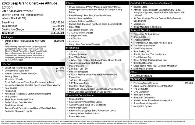 Used 2020 Jeep Grand Cherokee Altitude image 14