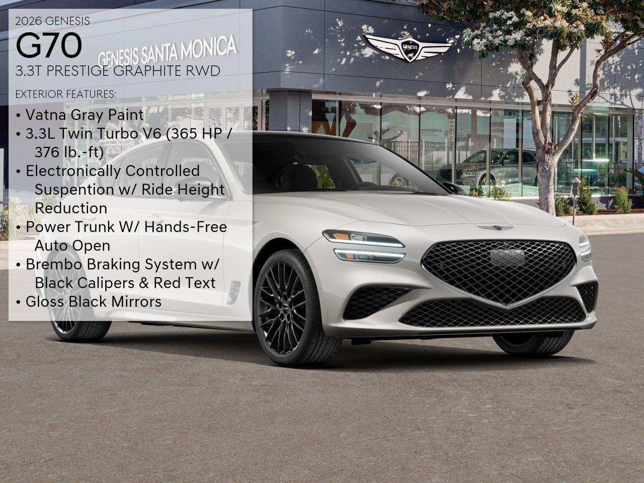 New 2026 Genesis G70 3.3T Prestige image 3