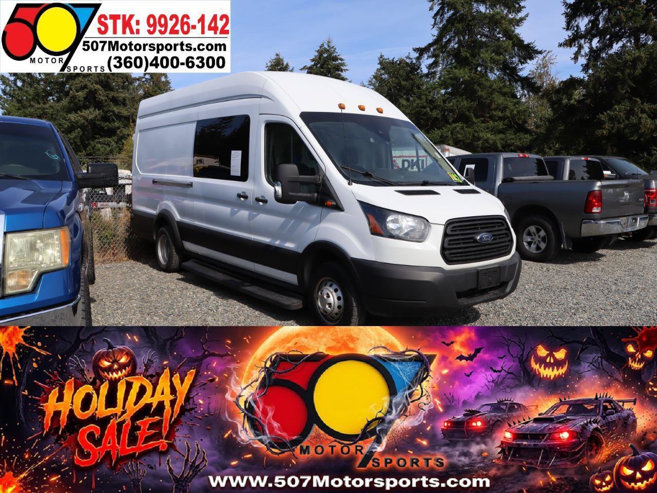 Used 2019 Ford Transit 350 148 High Roof Extended DRW RWD image 1