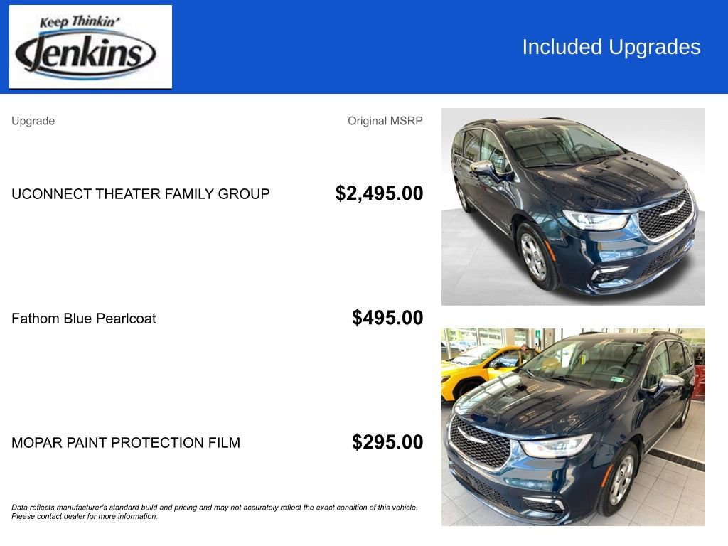 Used 2022 Chrysler Pacifica Limited w/ Uconnect Theater Family Group image 4