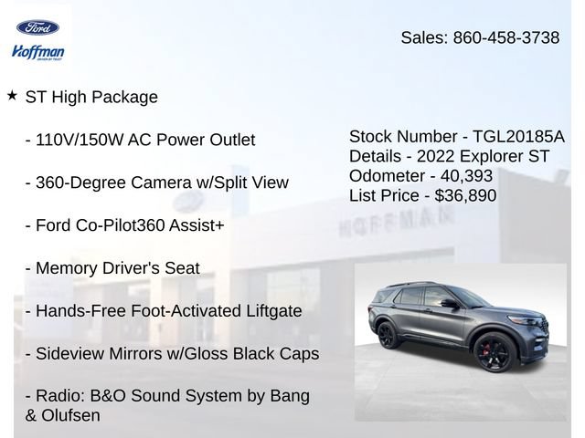 Used 2022 Ford Explorer ST w/ Equipment Group 401A AWD/4WD image 15