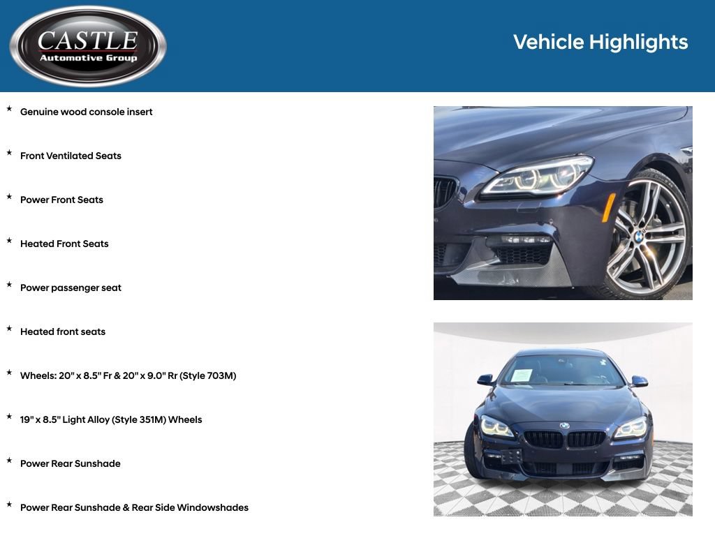 Used 2018 BMW 650i Gran Coupe xDrive w/ Executive Package AWD/4WD image 20