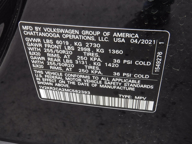 Used 2021 Volkswagen Atlas SE w/ Panoramic Sunroof Package image 49