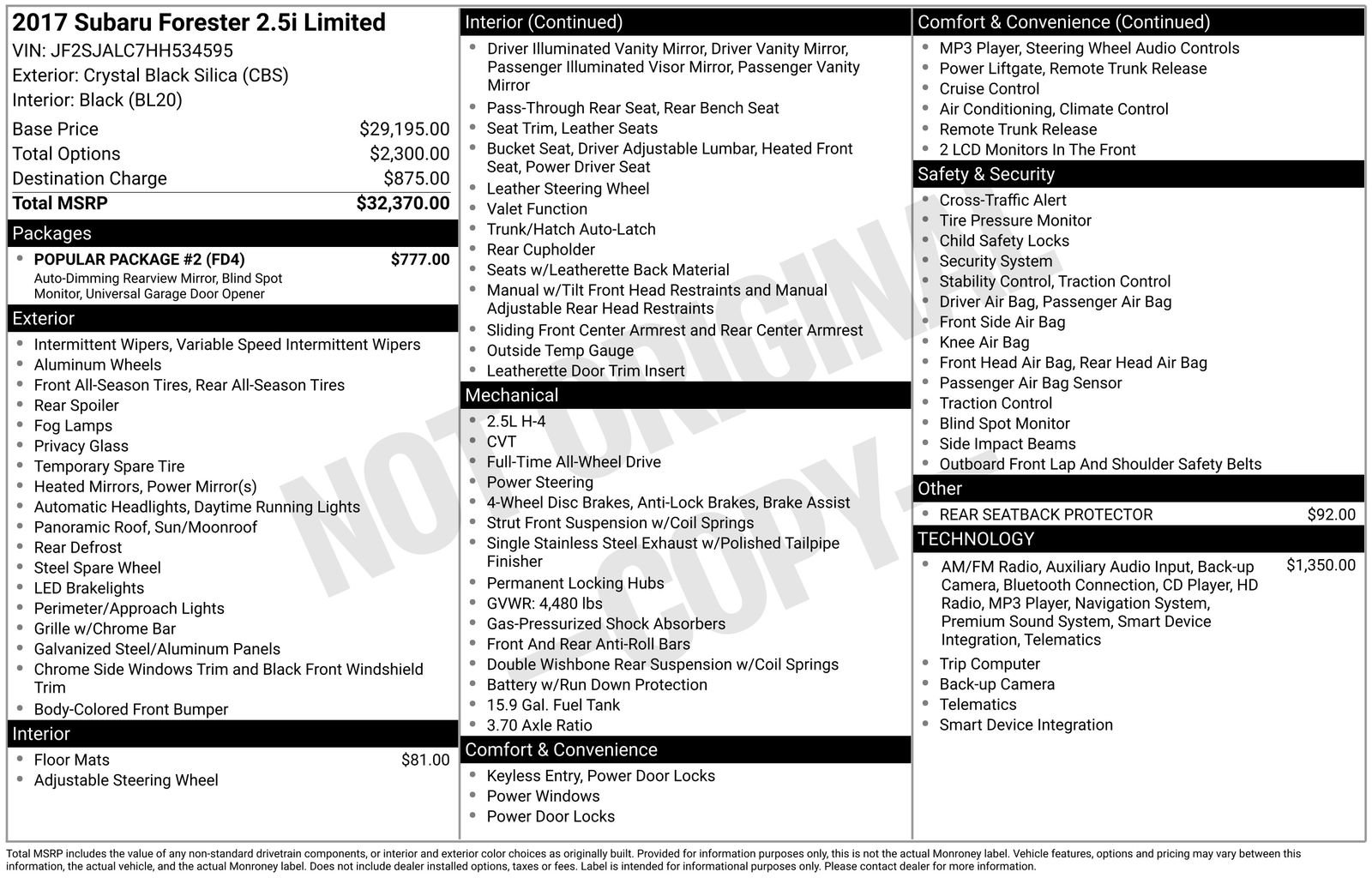 Used 2017 Subaru Forester 2.5i Limited w/ Popular Package #2 image 24