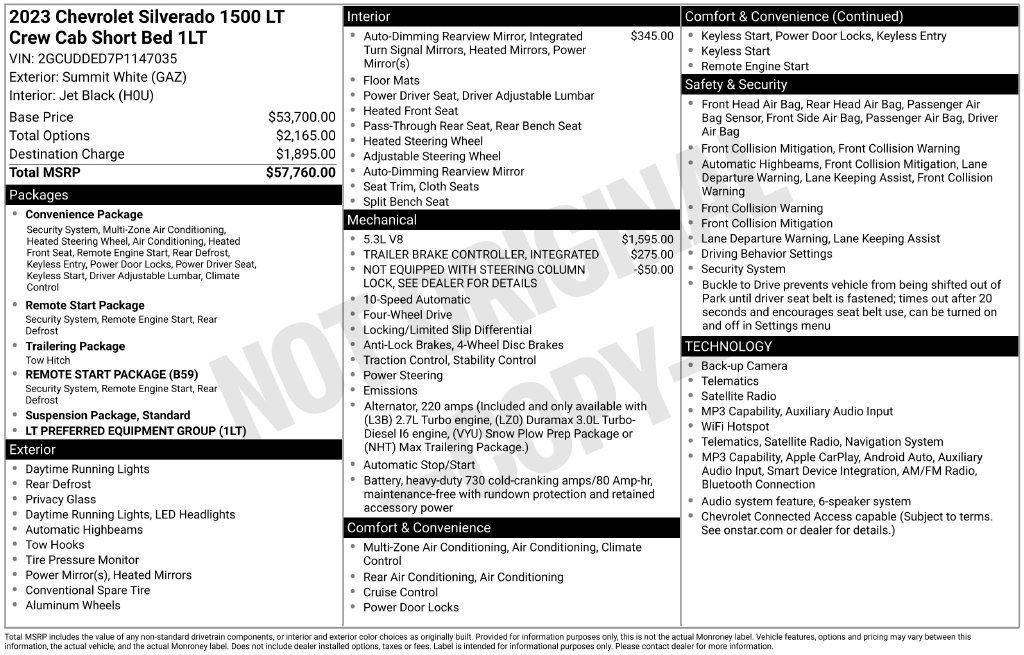 Used 2023 Chevrolet Silverado 1500 LT AWD/4WD image 2