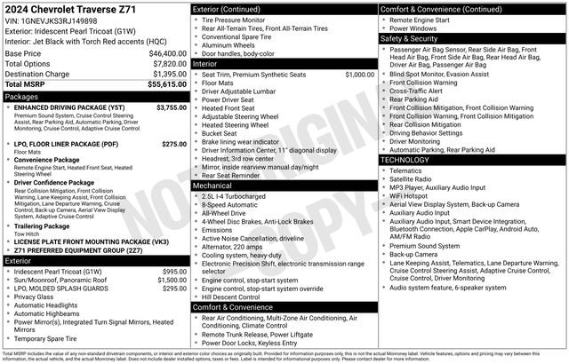 Used 2024 Chevrolet Traverse Z71 w/ Enhanced Driving Package AWD/4WD image 6