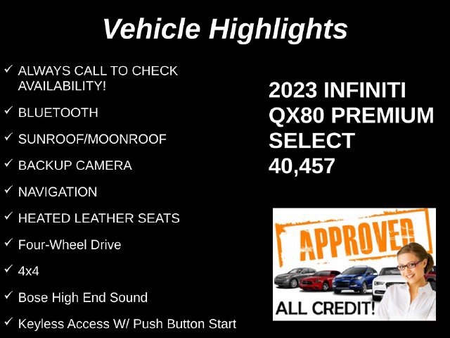 Used 2023 INFINITI QX80 Premium Select w/ Cargo Package AWD/4WD image 9