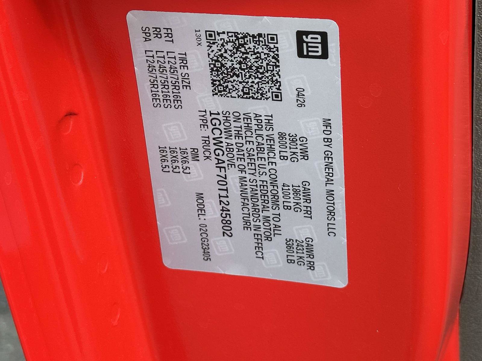 New 2026 Chevrolet Express 2500 w/ Safety Package RWD image 28
