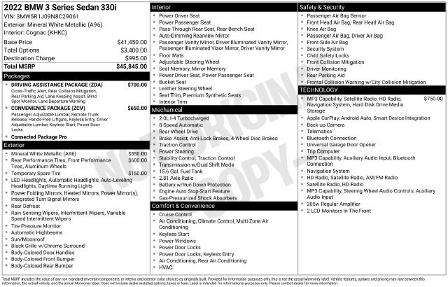 Used 2022 BMW 330i Sedan w/ Driving Assistance Package RWD image 7