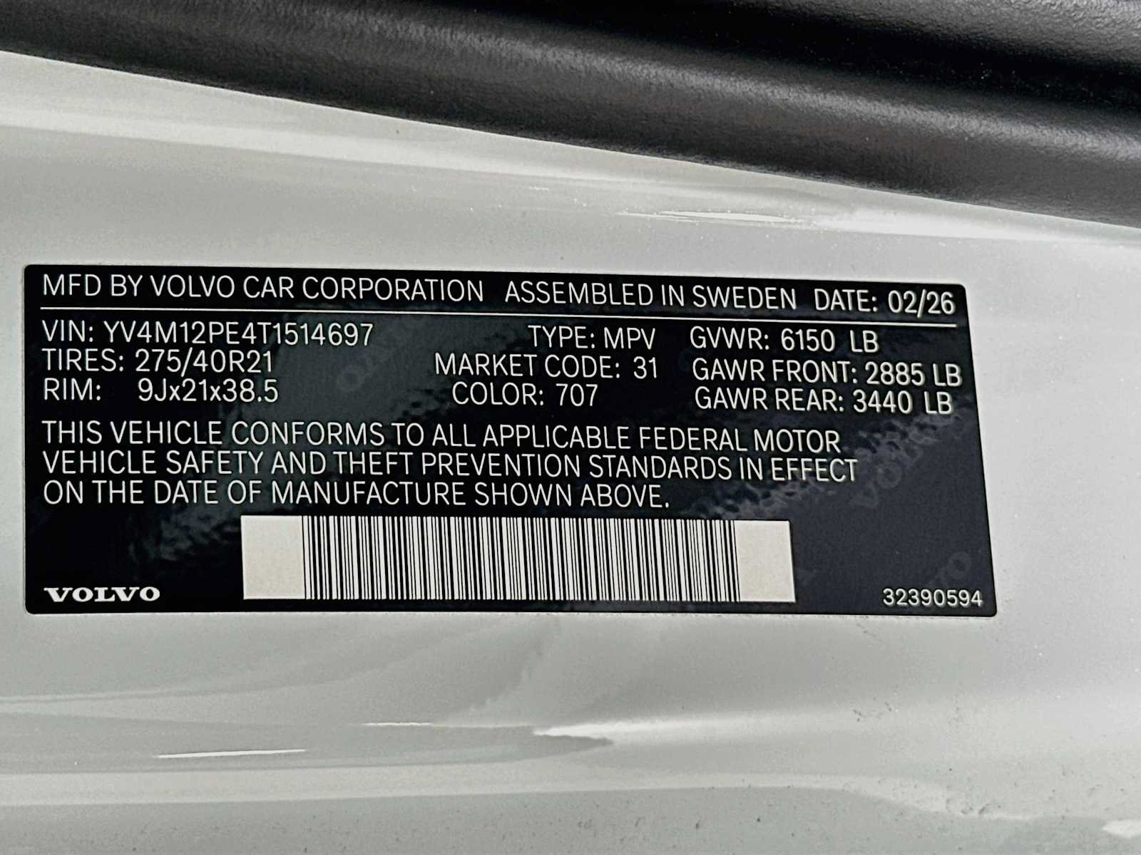 New 2026 Volvo XC90 B5 Plus w/ Protection Package AWD/4WD image 31