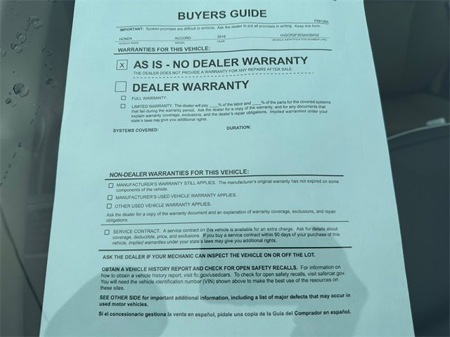 Used 2016 Honda Accord LX image 32