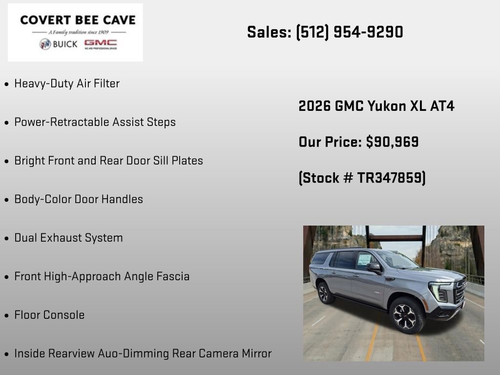 New 2026 GMC Yukon XL AT4 w/ AT4 Premium Package AWD/4WD image 36