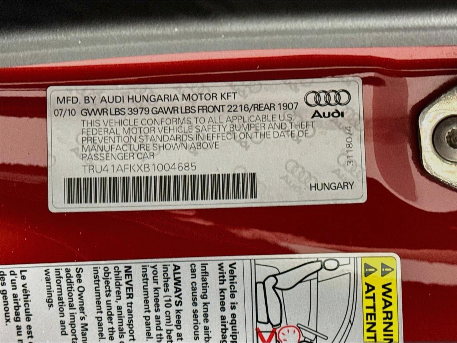 Used 2011 Audi TTS 2.0T Prestige AWD/4WD image 26
