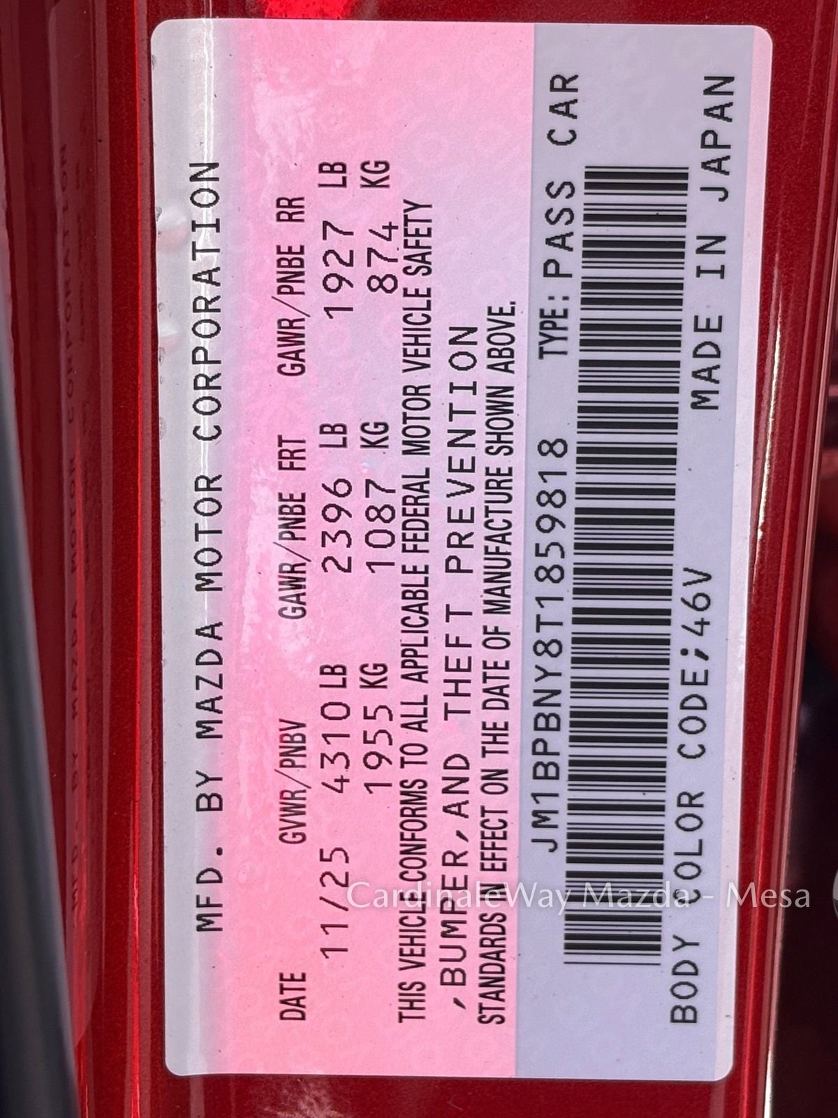 New 2026 MAZDA MAZDA3 2.5 Turbo Premium Plus w/ Appearance Package image 21