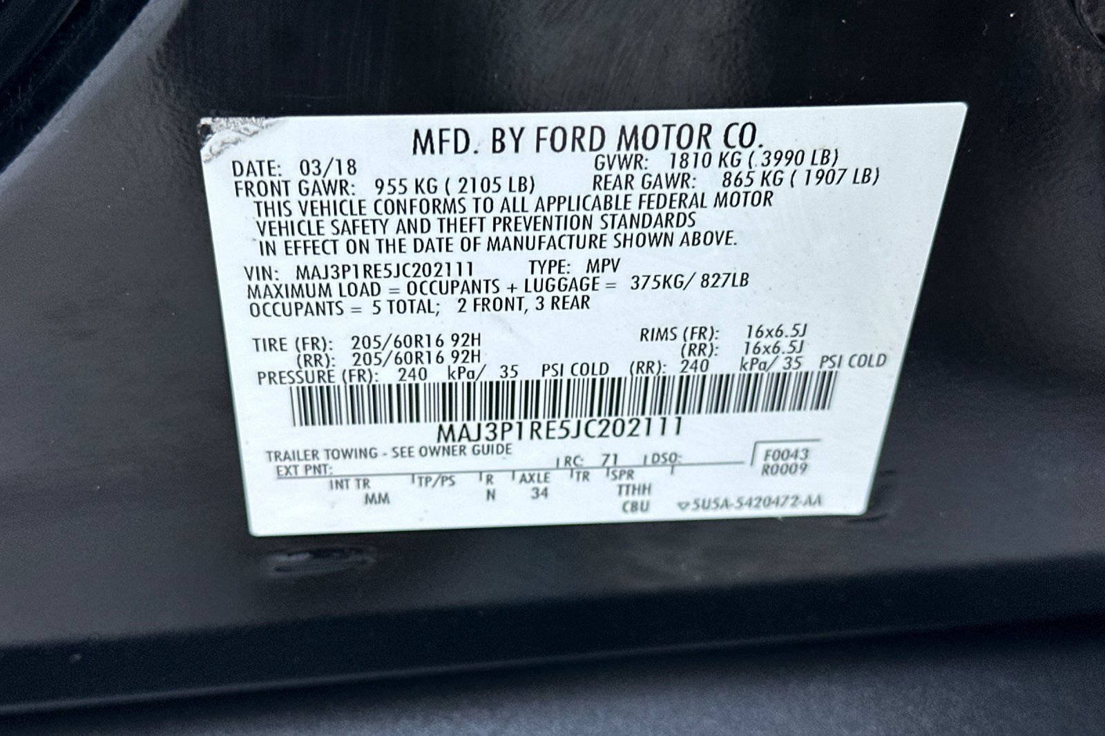 Used 2018 Ford EcoSport S FWD image 37