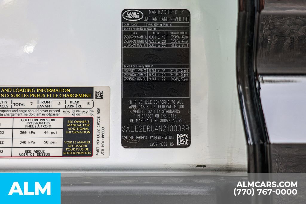 Used 2022 Land Rover Defender 110 X-Dynamic SE AWD/4WD image 58