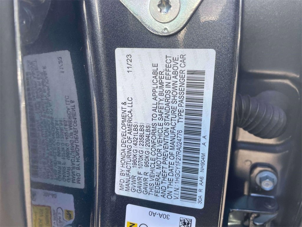 Certified 2024 Honda Accord LX image 17