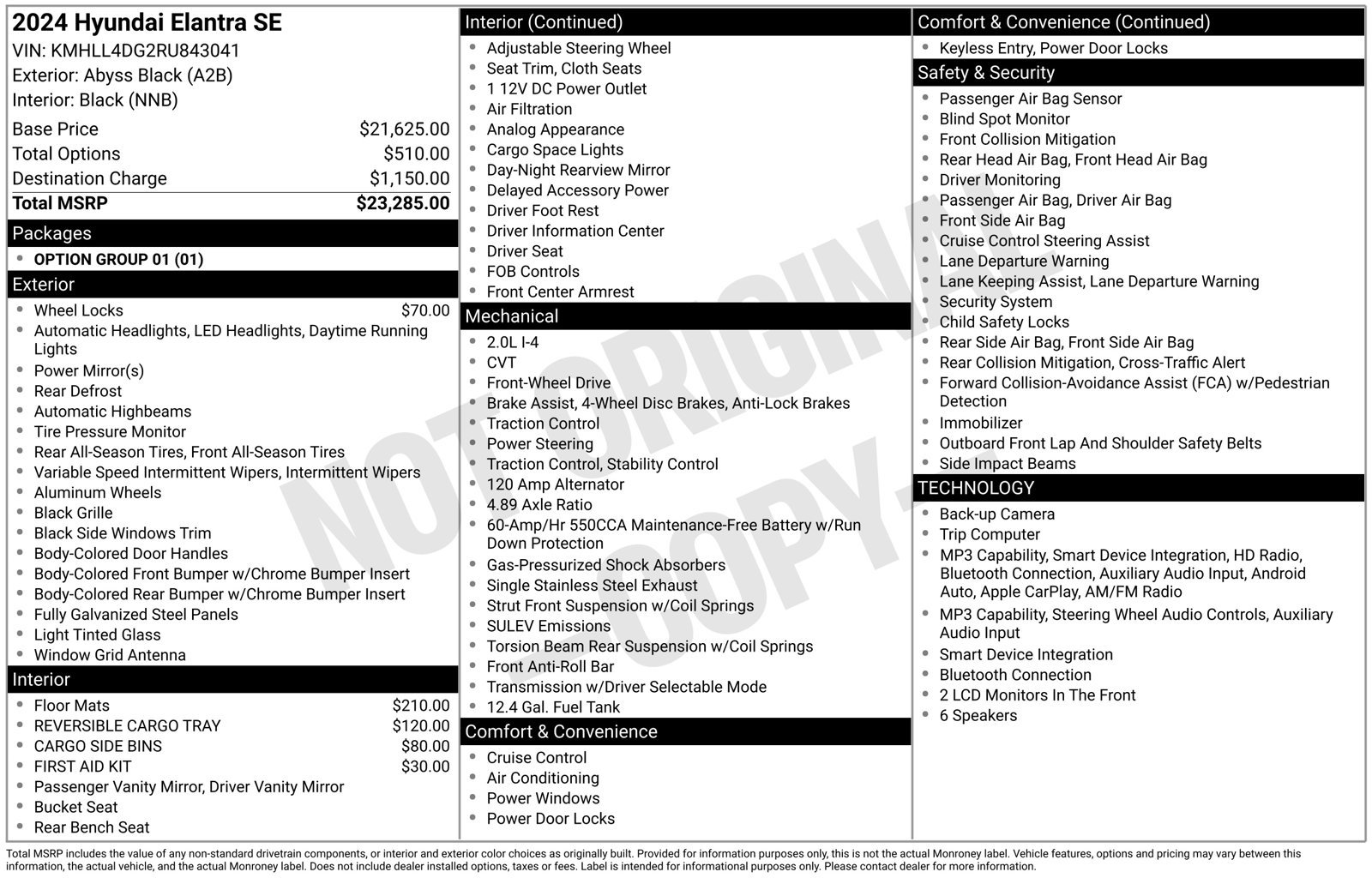 Certified 2024 Hyundai Elantra SE FWD image 27