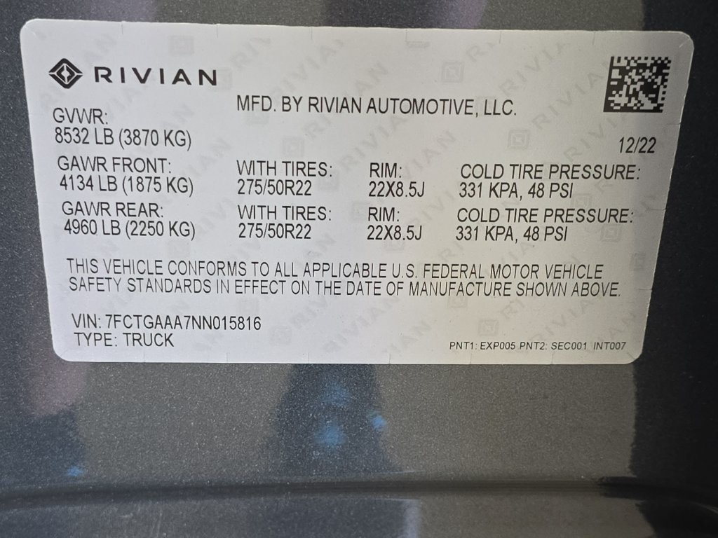 Used 2022 Rivian R1T Adventure AWD/4WD image 38