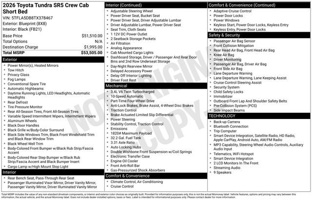 Used 2026 Toyota Tundra SR5 AWD/4WD image 4