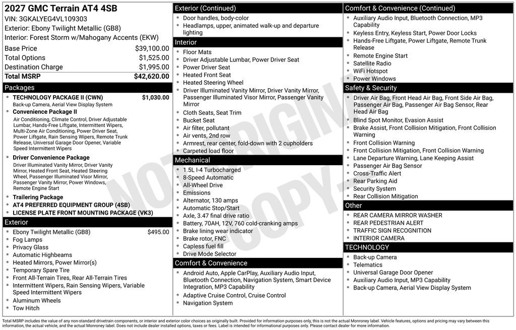 New 2027 GMC Terrain AT4 w/ Technology Package II AWD/4WD image 39