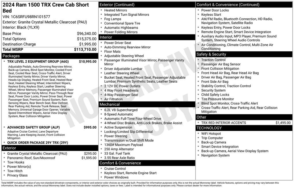 Used 2024 RAM 1500 TRX w/ TRX Level 2 Equipment Group image 9