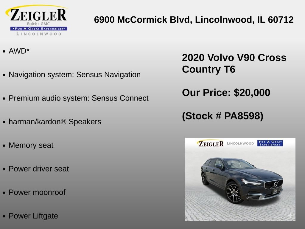Used 2020 Volvo V90 T6 Cross Country w/ Protection Package AWD/4WD image 6