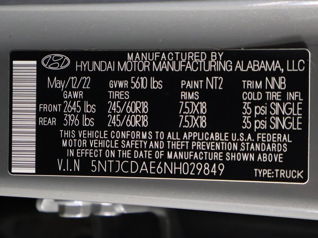 Certified 2022 Hyundai Santa Cruz SEL w/ Activity Package image 42