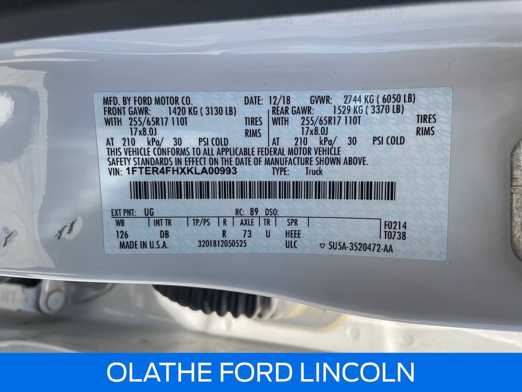 Certified 2019 Ford Ranger Lariat w/ Equipment Group 501A Mid AWD/4WD image 24