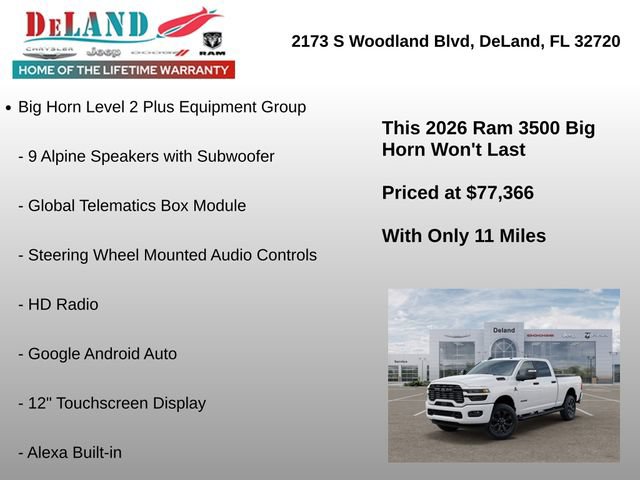 New 2026 RAM 3500 Big Horn AWD/4WD image 32