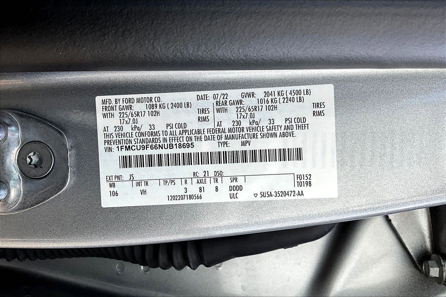 Used 2022 Ford Escape S image 33