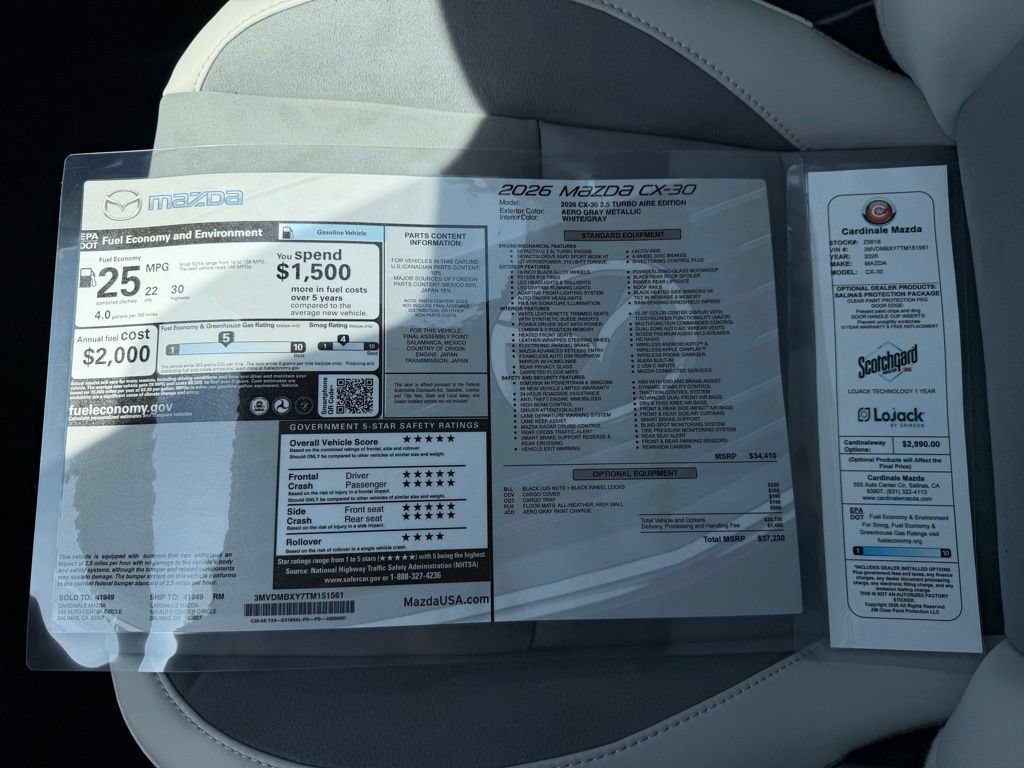 New 2026 MAZDA CX-30 Aire Edition AWD/4WD image 35