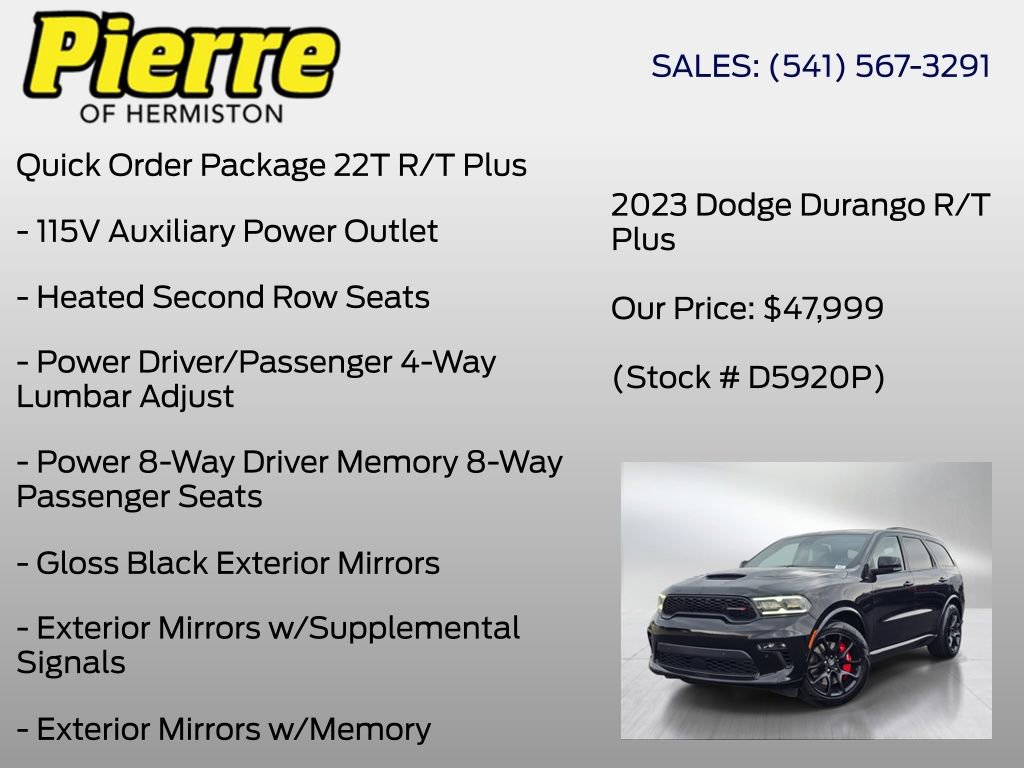 Used 2023 Dodge Durango R/T w/ Tow 'N Go Package AWD/4WD image 12