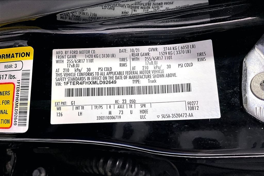 Used 2021 Ford Ranger XLT w/ Equipment Group 301A Mid AWD/4WD image 31