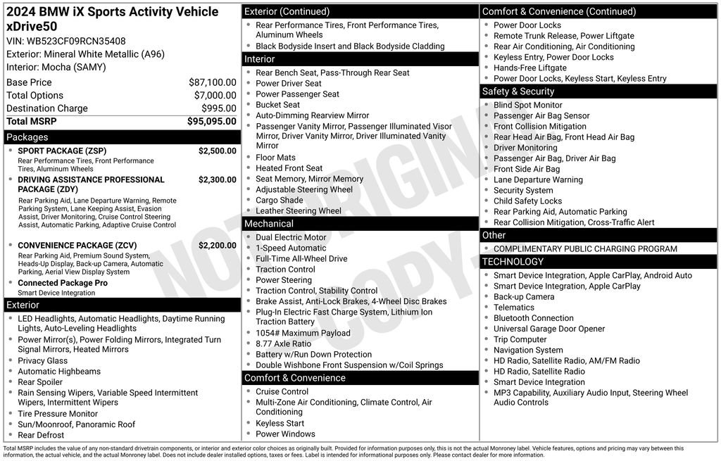 Used 2024 BMW iX xDrive50 w/ Sport Package AWD/4WD image 5
