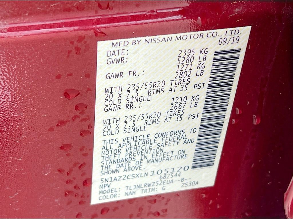 Used 2020 Nissan Murano SL w/ Moonroof Package image 36