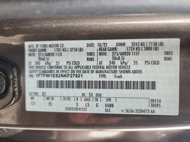 Certified 2022 Ford F150 Lariat image 29