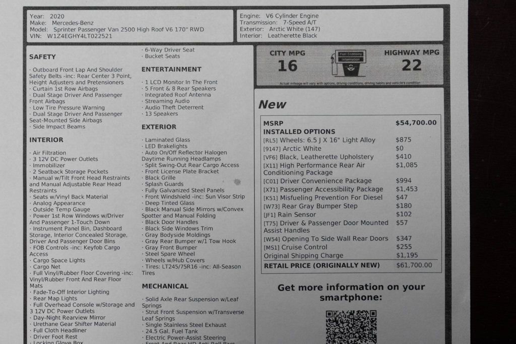 Used 2020 Mercedes-Benz Sprinter 2500 image 47